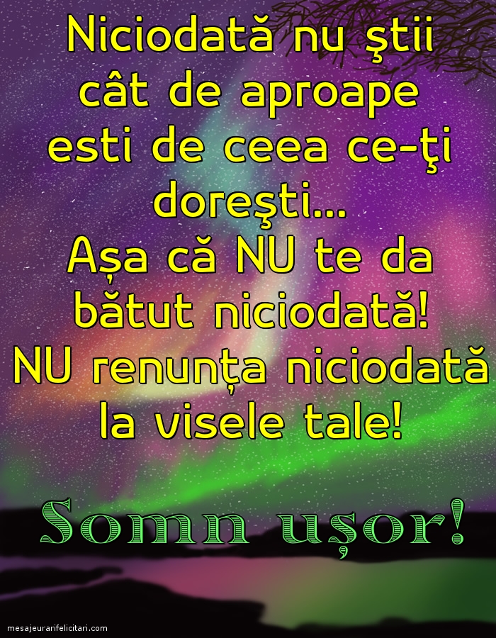 Somn ușor!