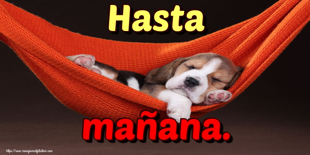 Felicitari de noapte buna in Spaniola - Hasta mañana.