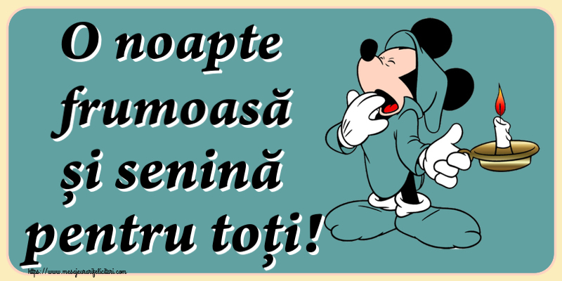 O noapte frumoasă și senină pentru toți!