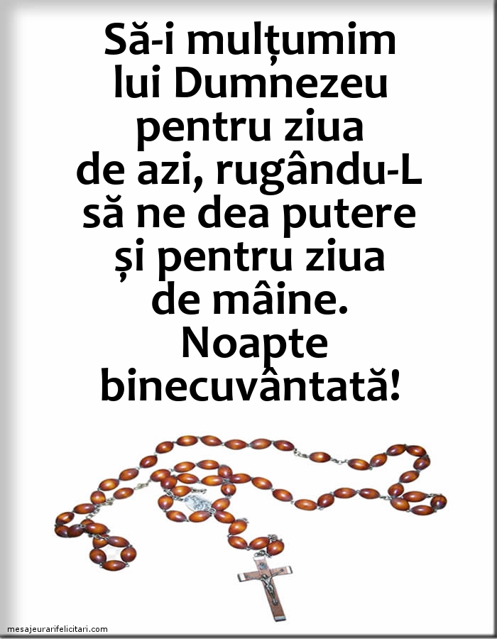 Noapte binecuvântată!