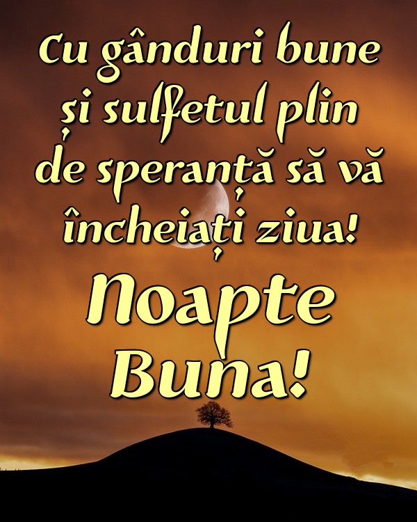 Felicitari de noapte buna - Cu gânduri bune - mesajeurarifelicitari.com