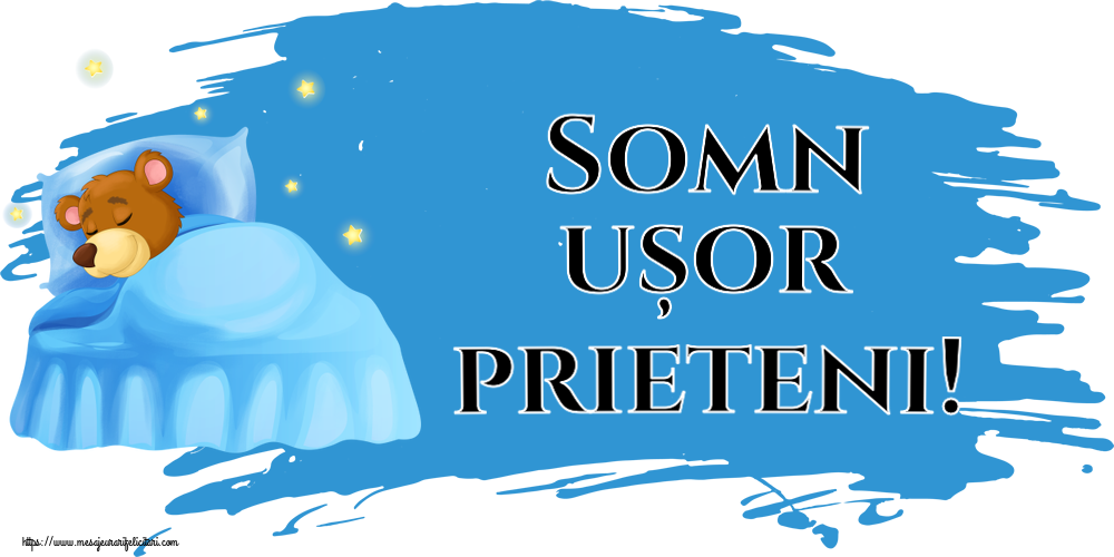 Noapte buna Somn ușor prieteni!