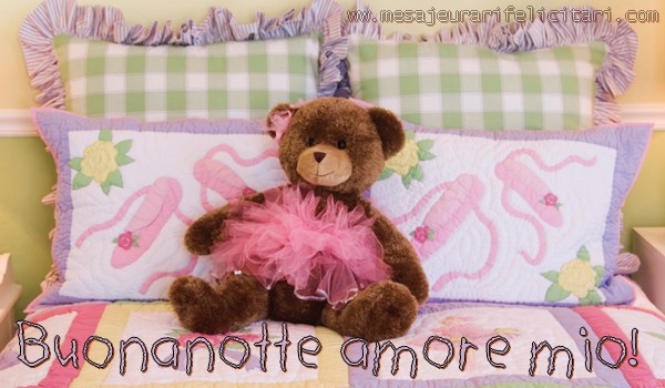 Felicitari de noapte buna in Italiana - Buonanotte amore mio - mesajeurarifelicitari.com