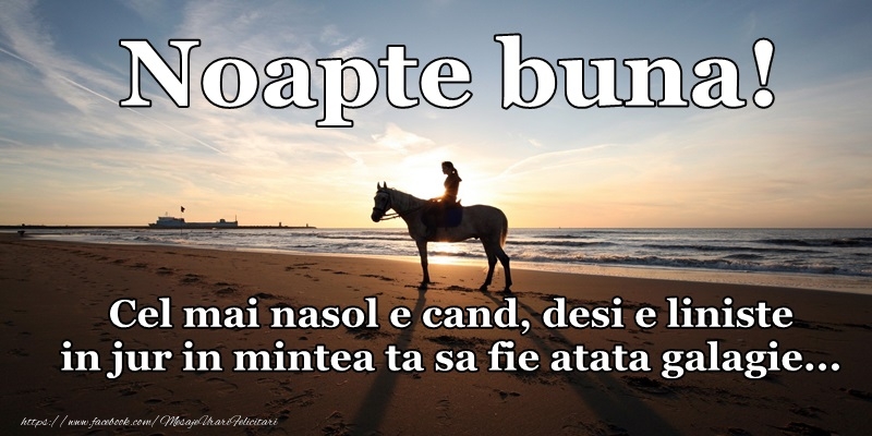 Noapte buna! Cel mai nasol e cand, desi e liniste in jur, in mintea ta sa fie atata galagie