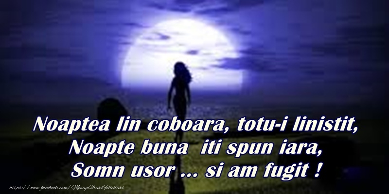 Noaptea lin coboara, totu-i linistit