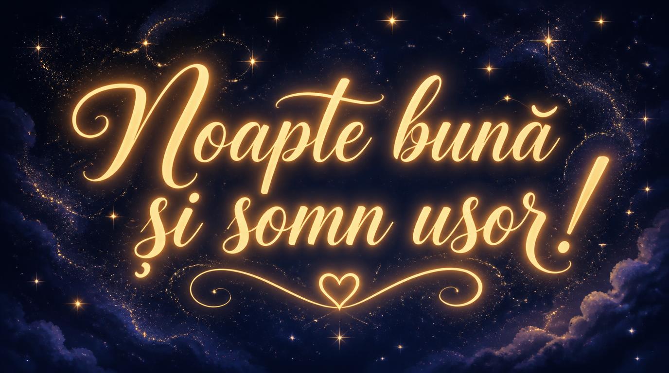 Noapte bună și somn ușor!