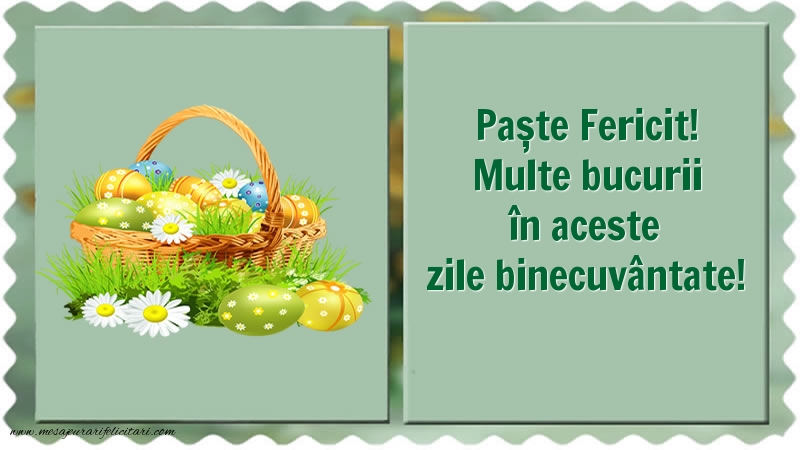 Paste Fericit!