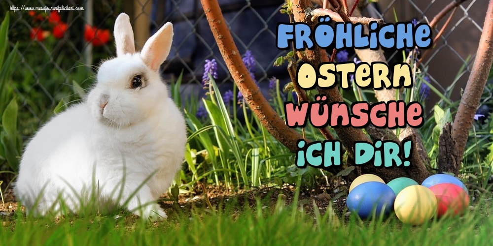 Felicitari de Paste in Germana - Fröhliche Ostern wünsche ich dir!