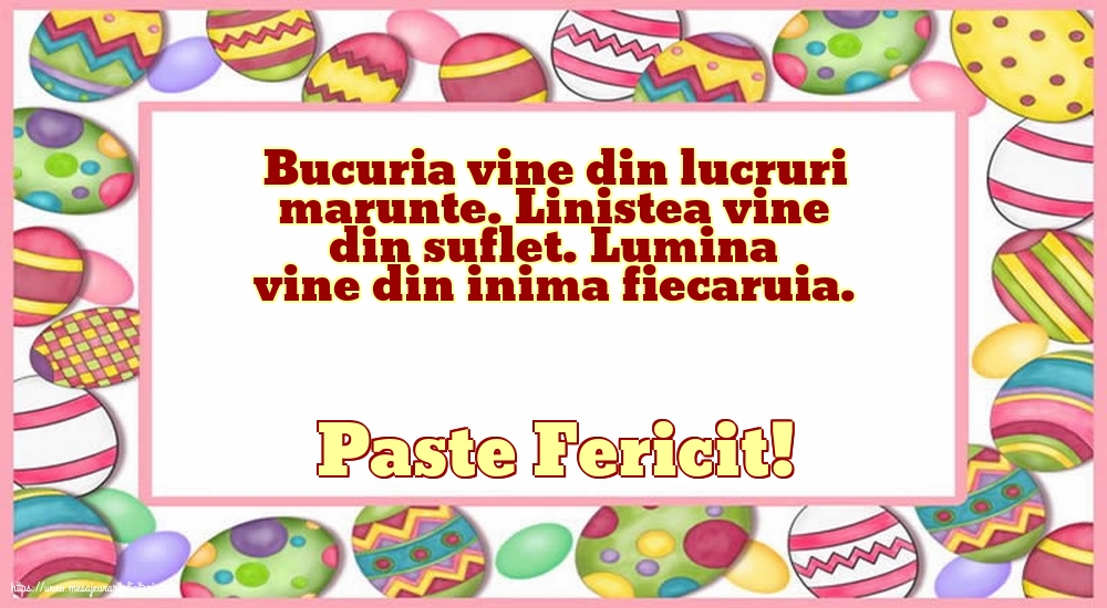 Paste Fericit!