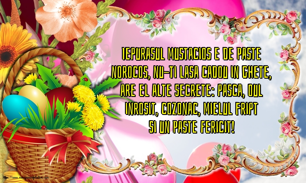 Iepurasul mustacios e de Paste norocos