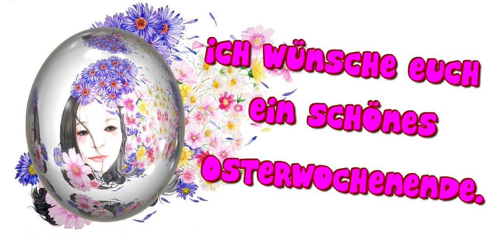 Felicitari de Paste in Germana - Ich wünsche euch ein schönes Osterwochenende.