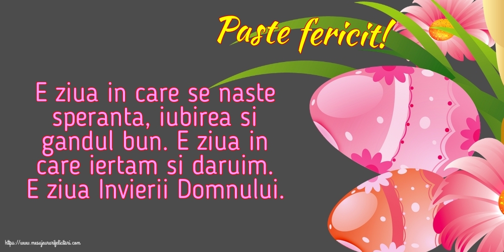Paste Paste fericit!
