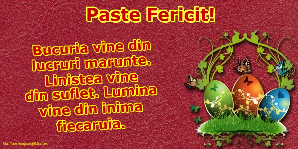 Paste Fericit!