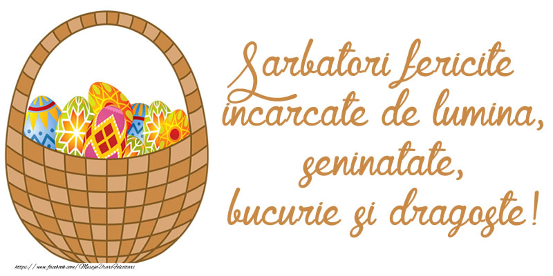 Sarbatori fericite incarcate de lumina, seninatate, bucurie si dragoste!