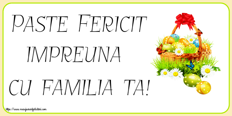 Paste Paste Fericit impreuna cu familia ta! ~ aranjament cu ouă, flori de câmp și fluturi