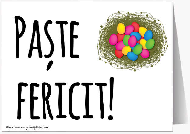 Paște fericit! ~ ouă colorate în coș