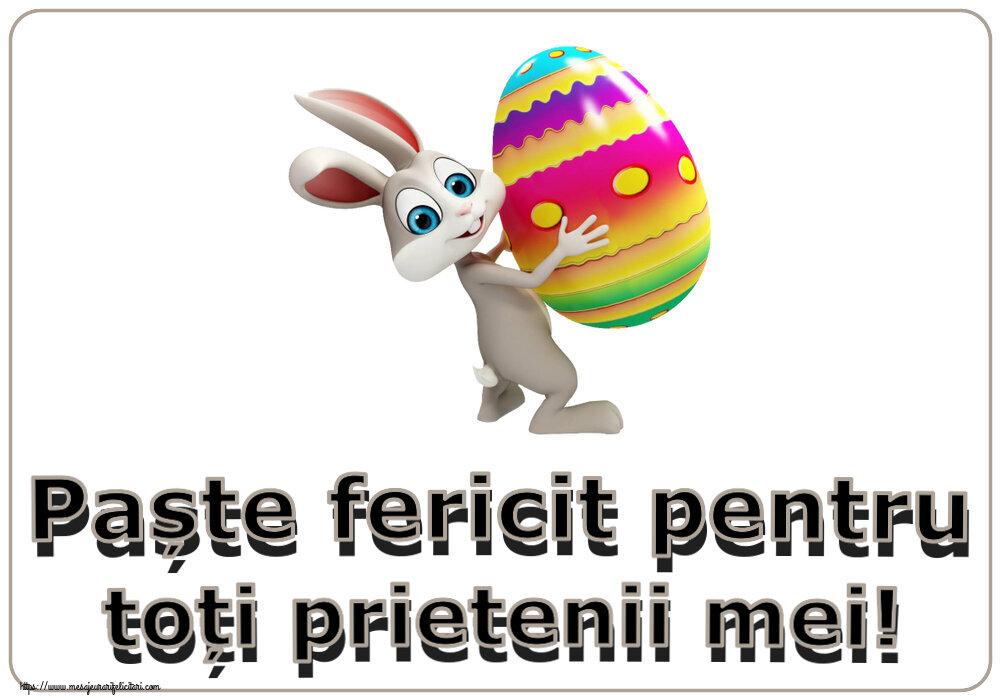 Paste Paște fericit pentru toți prietenii mei! ~ Iepurilă cu un ou în brațe