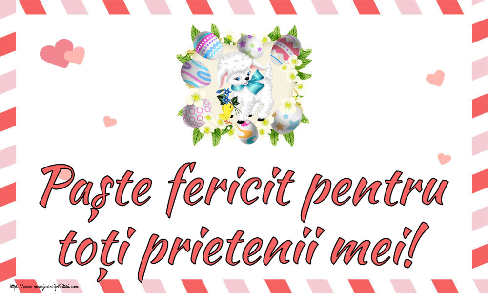 Paste Paște fericit pentru toți prietenii mei! ~ aranjament cu ouă, miel și flori
