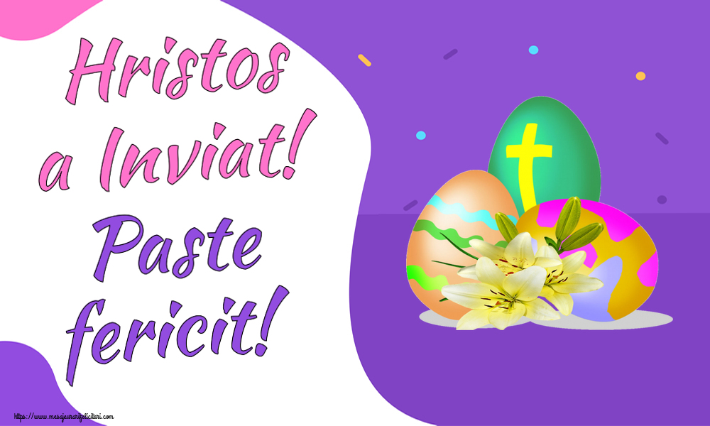 Hristos a Inviat! Paste fericit! ~ ouă cu cruce