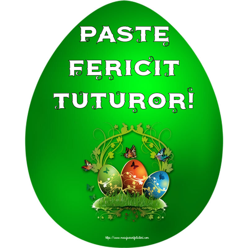 Paste Paste fericit tuturor! ~ aranjament cu ouă și fluturi