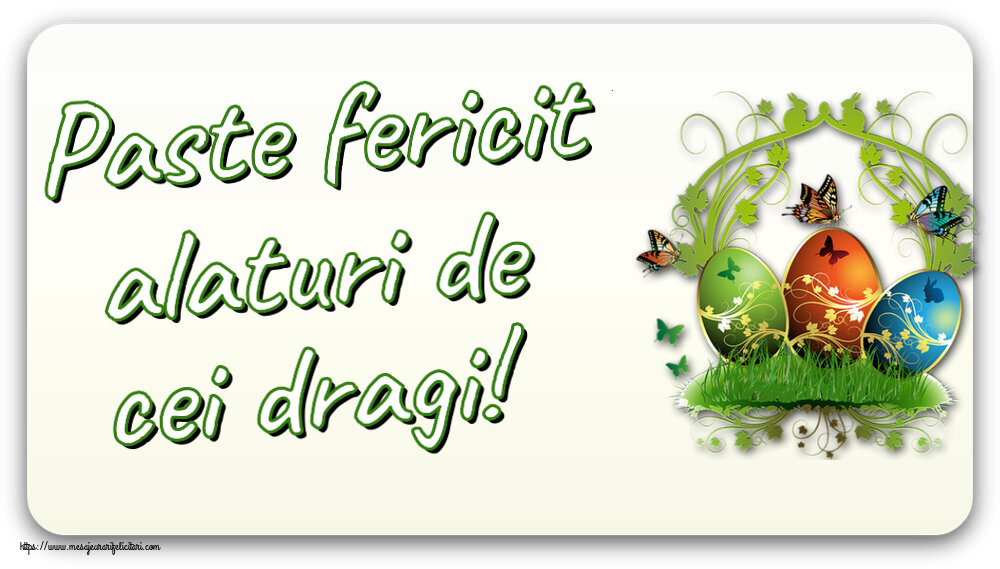 Paste fericit alaturi de cei dragi! ~ aranjament cu ouă și fluturi