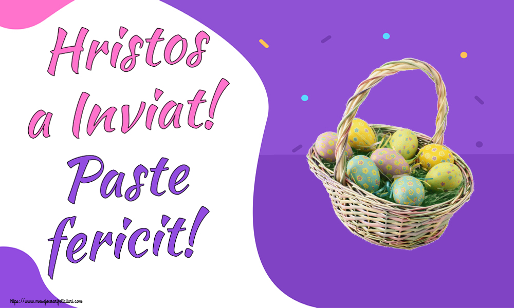 Paste Hristos a Inviat! Paste fericit! ~ ouă în coș
