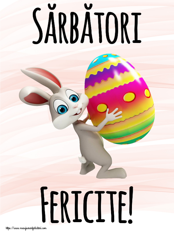 Sărbători Fericite! ~ Iepurilă cu un ou în brațe