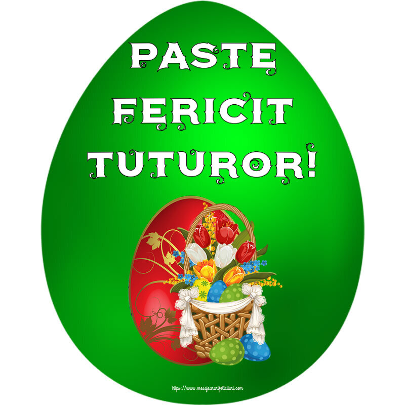 Paste fericit tuturor! ~ aranjament cu lalele și ouă