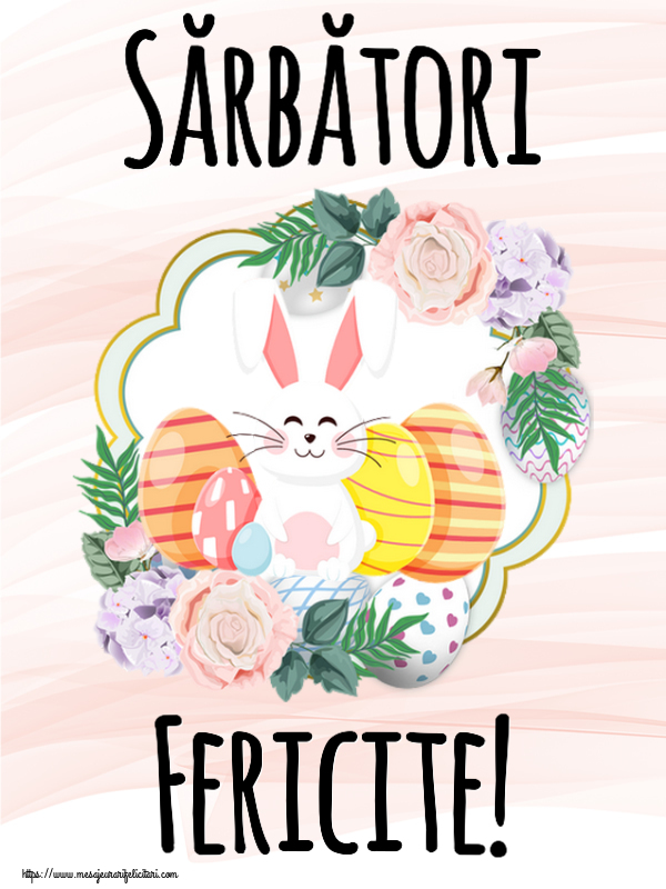 Sărbători Fericite! ~ aranjament cu iepuraș și ouă