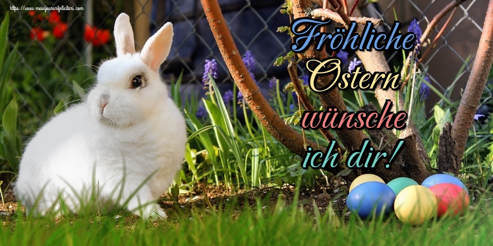 Felicitari de Paste in Germana - Fröhliche Ostern wünsche ich dir!