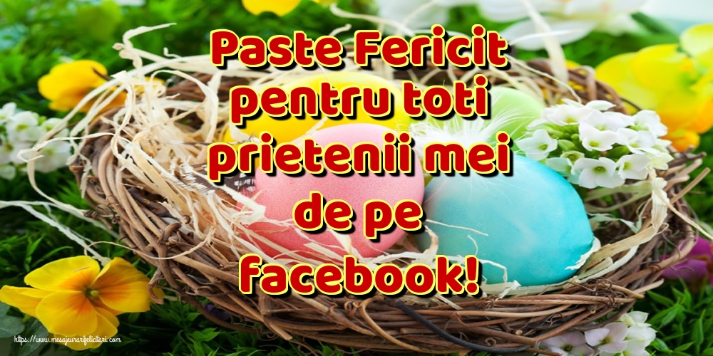 Paste Fericit pentru toti prietenii mei de pe facebook!