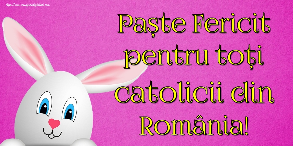Paște Fericit pentru toți catolicii din România!