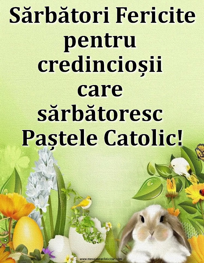 Urare de Paștele Catolic