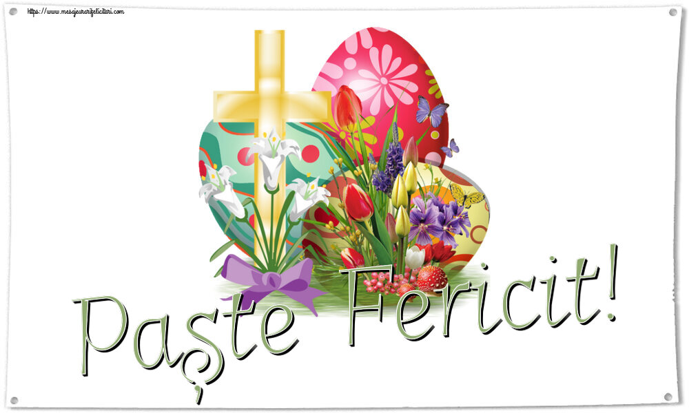 Paște Fericit! ~ aranjament cu ouă și cruce