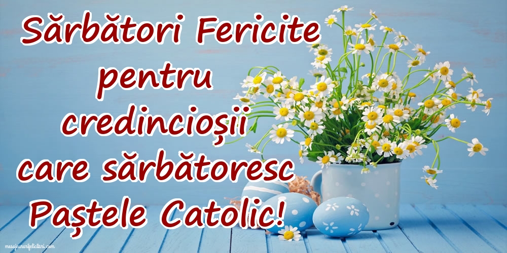 Sărbători fericite pentru catolici!