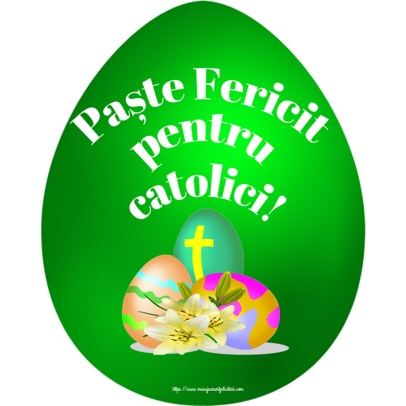 Paște Fericit pentru catolici! ~ ouă cu cruce
