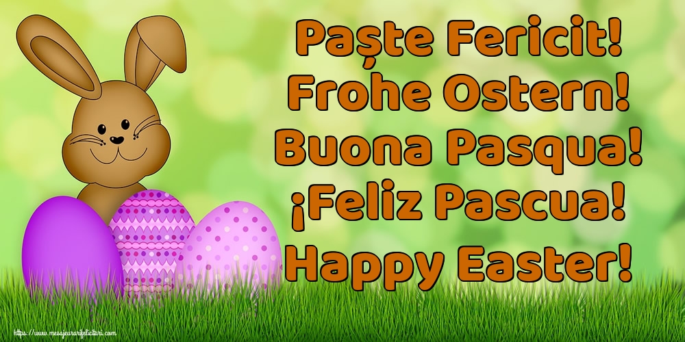 Paște Fericit! Frohe Ostern! Buona Pasqua! ¡Feliz Pascua! Happy Easter!