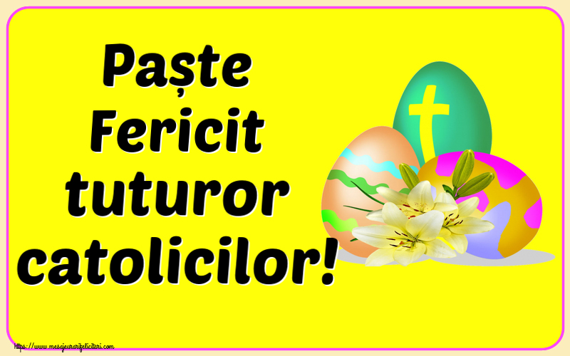 Paște Fericit tuturor catolicilor! ~ ouă cu cruce