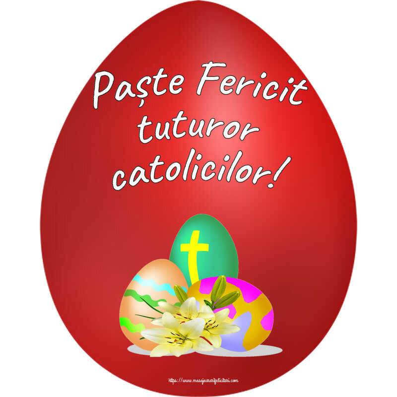 Paște Fericit tuturor catolicilor! ~ ouă cu cruce