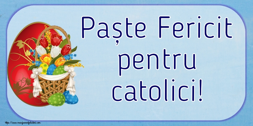Paște Fericit pentru catolici! ~ aranjament cu lalele și ouă