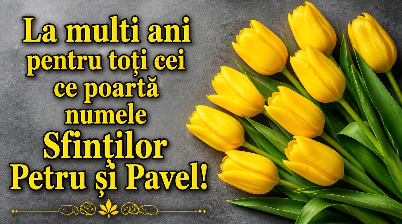 La mulți ani pentru toți cei ce poartă numele Sfinților Petru și Pavel!