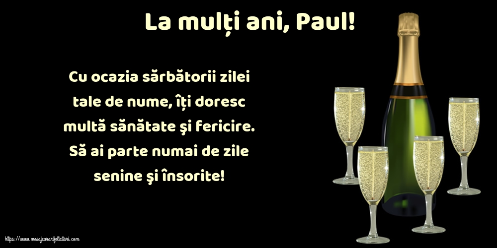 La mulți ani, Paul!