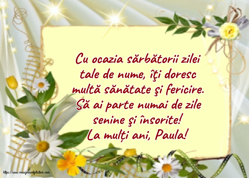La mulți ani, Paula!