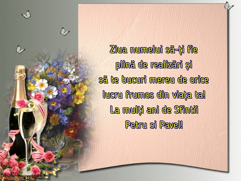 La mulți ani de Sfintii Petru si Pavel!
