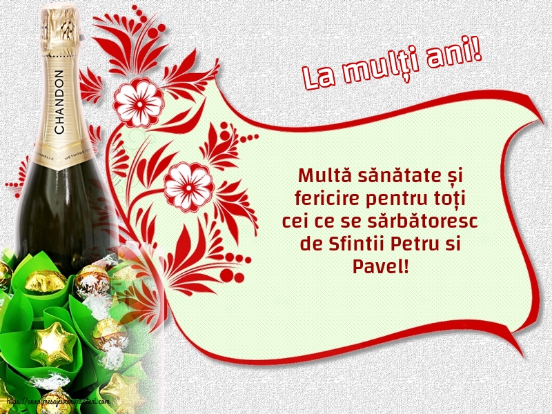 Sfintii Petru si Pavel La mulți ani!