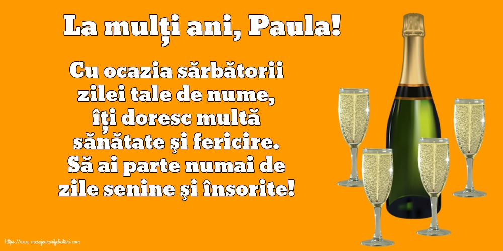 Sfintii Petru si Pavel La mulți ani, Paula!
