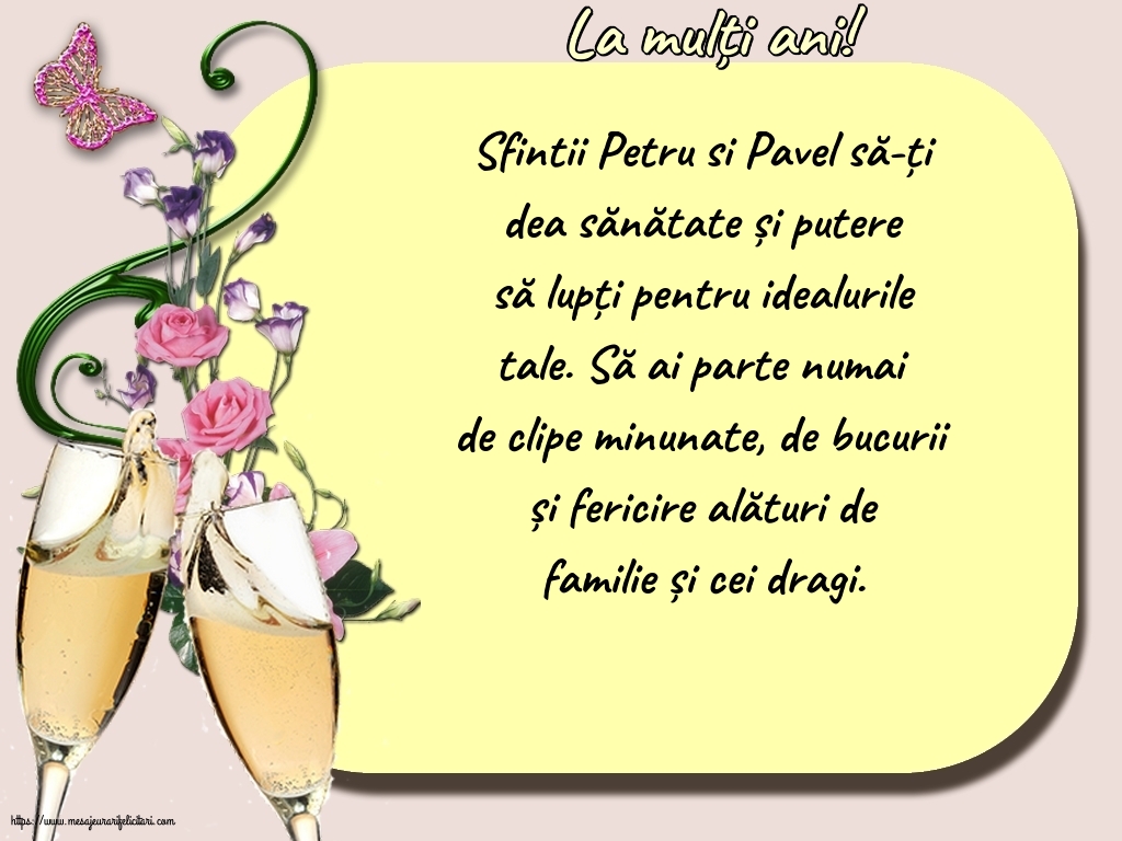 Sfintii Petru si Pavel La mulți ani!