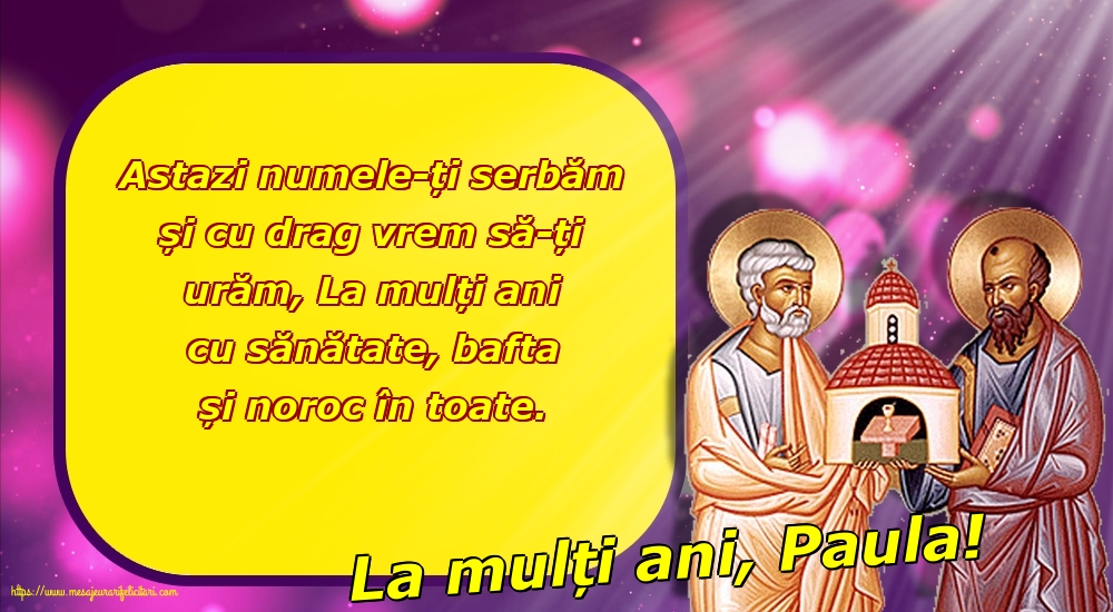 La mulți ani, Paula!