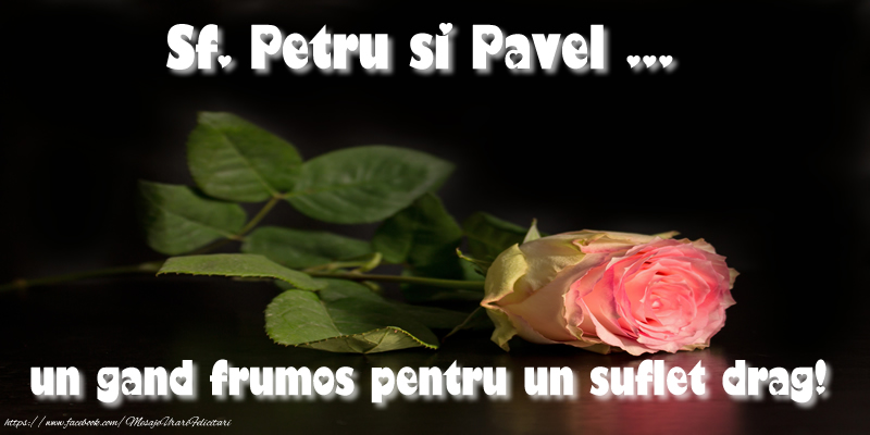 Sf. Petru si Pavel ... un gand frumos pentru un suflet drag!