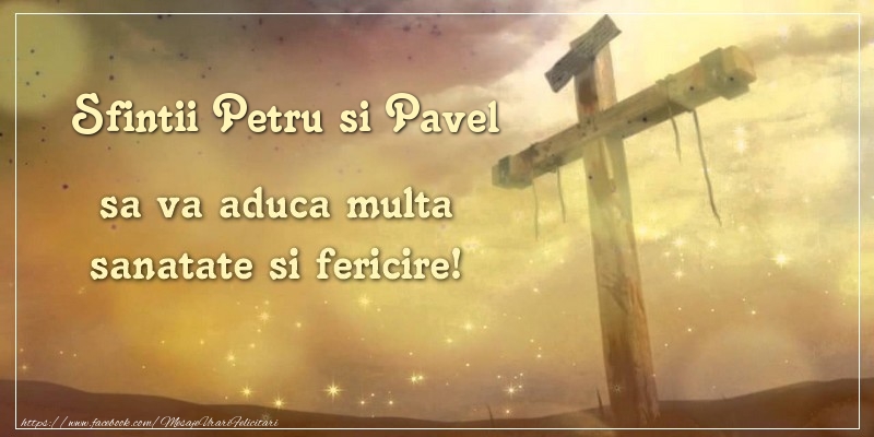 Sfintii Petru si Pavel sa va aduca multa sanatate si fericire!